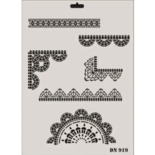 Cancup Karton Bardak Rich Dantel Seri DN-919 Stencil 35X25 cm