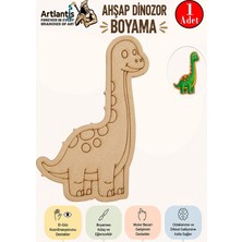 Artlantis Ahşap Boyama Dinozorlar 1 Adet 10X15 Dinazor Boyama Figürü Etkinlik Çocuk Gelişim Motor Beceri Anasınıfı Kreş