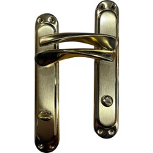 Veka Doğanlar Saten Sarı Oda Kapı Kolu Takımı – Wc/banyo Kapı Kolu – Dayanıklı Metal Kapı Kolu Seti