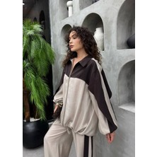 Cardella Siena Tncl Kumaş Fermuarlı Oversize Kadın Ikili Takım