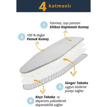 Premini 4 Katmanlı Isıya Dayanıklı Lüks Ütü Masası Kılıfı 140X50 cm