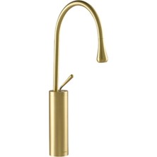 Eva Banyo Fontana Fırçalanmış Altın Lavabo Bataryası
