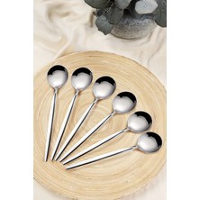 Kitchen Life Paris 6'lı Paslanmaz Çelik Yemek Kaşığı - 18/10 Stainless Steel