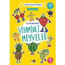 Cancup Karton Bardak Ilk Kelimelerle Vitaminli Meyveler Yapıştır-Boya-Öğren