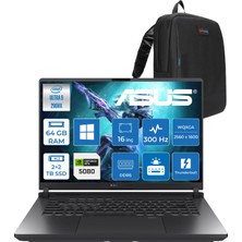 Asus Rog Strix G16 G615LW Intel Ultra 9 290HX Plus Aı 64GB Ddr5 2tb Ssd+2tb SSD 16GB/RTX5080 175W 16-Inch 2.5k (2560 x 1600, Wqxga 300Hz 3ms  WINDOWS11HOME Gaming Laptop WTS283H30+ZETTAÇANTA