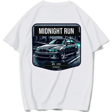 Brz Collection Unisex Oversize M5 E39 Midnight Run T-Shirt (Beyaz)