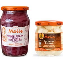 Melis Kırmızı Soğan Turşusu 340 gr + Sarımsak Turşusu 180 gr