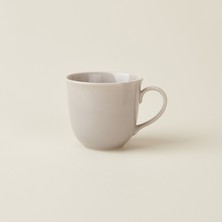 Tulu Porselen Şeker Mug Kupa - Gri - 230 ml