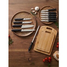 Pirge Kobe 13 Parça Bıçak Seti & Kesme Tahtası Hediyeli