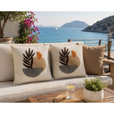 Allin Depo Allindepo Home Punch Işlemeli Kırlent Kılıfı  (2'Lİ TAKIM)