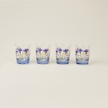 Rakle Cornflower 4'lü Meşrubat ve Su Bardağı - Renkli - 275 ml