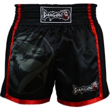 Dragondo MT3092 Muay Thai  Kick Boks Şortu Dijital Baskılı Siyah Şort