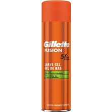 Gillette Fusion 5x Sensitive Badem Yağlı Tıraş Jeli 200 ml
