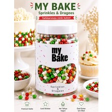 My Bake Premium Yılbaşı Konsept Karışık Draje Yıldız Şekilli Pasta Süsü Dekoratif Şeker Butik Pasta Süsleme