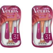 Gillette Venus Smooth Miami Kadın Tıraş Bıçağı 3'lü - 2 Paket