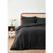 Bella Maison Premium Tencel Çift Kişilik Saten Nevresim Seti Antrasit (200x220 cm)
