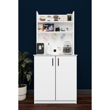Modern Kahve Köşesi Dolabı %100 MDF Çok Amaçlı Erzak Depolama Dolabı KAHVE01