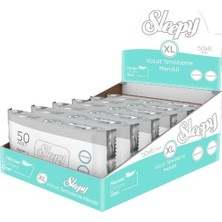 Sleepy XL Vücut Temizleme Mendili 50 Yaprak Hassas Ciltler İçin 300 Adet Çoklu Fırsat Paketi