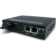 Fiberden Media Converter Gigabit 1 Sc 2 RJ45 (B Versiyon)