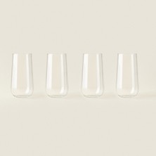 Tohana Safir 4'lü Meşrubat Bardağı - Şeffaf - 490 ml