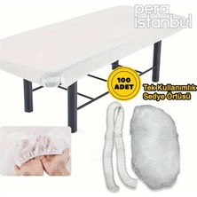 Premini Beyaz 100 Adet Tek Kullanımlık Dövme Masaj Sedye Çarşafları