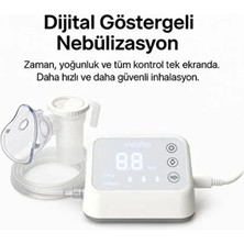 Endostall AXD-305 Dijital Göstergeli Kompresör Nebülizatör Sessiz Zaman Ayarlı Nebulizatör