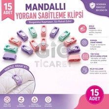 Premini Renkli 15 Adet Iğnesiz Yorgan Sabitleme Klipsi Güçlü Mandal Çarşaf Aparatori