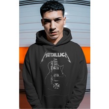 Sevbano Metallica Rock Metal Müzik Grubu Sırt Baskılı Unisex Oversize Premium Hoodie