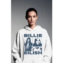 Sevbano Billie Eilish Şarkıcı Sırt Baskılı Unisex Oversize Premium Hoodie