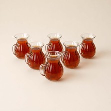 Balsa Asalet 6'lı Kulplu Cam Kupa - Şeffaf - 180 ml