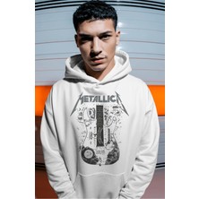 Sevbano Metallica Rock Metal Müzik Grubu Sırt Baskılı Unisex Oversize Premium Hoodie