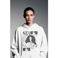 Sevbano Sza Rapper Şarkıcı Sırt Baskılı Unisex Oversize Premium Hoodie