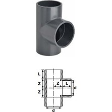 Pimtaş U-Pvc Yapıştırma Te (20 - Q200 Tüm Ölçüler)