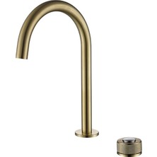 Newarc Step 900528 2 Delikli Mat Altın Çanak Lavabo Bataryası