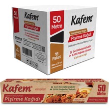 Kafem Yağlı Pişirme Kağıdı Doğal 37CM x 50M x 16 Adet (Koli)