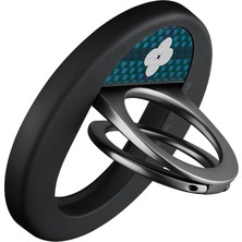 Pitaka Aramid Fiber Flora In Grid Serisi Magez Grip 3 Magnetik Ring Stand Telefon Tutucu Mavi