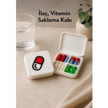 Seyuse Ilaç & Vitamin Saklama Kabı - 4 Bölmeli