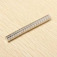 Dünya Magnet 100 Adet 6mm Çap x 3mm Kalınlık Yuvarlak Neodyum Mıknatıs Süper Güçlü