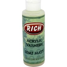 Rich Yarı Mat Su Bazlı Vernik 120 cc Akrilik Özellikli Koruyucu Vernik