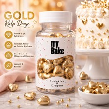 My Bake Gold Kalp Draje – Işıltılı ve Şık Pasta Süsü