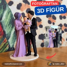 Makinafleo Kişiye Özel Çekirdek Aile 3D Figür (25CM)