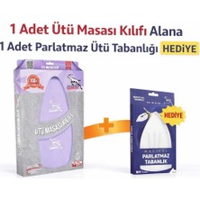 Premini Işlevsel 135X50 cm Isıya Dayanıklı Ütü Masası Bezi ve Parlatmaz Tabanlık Hediyesi