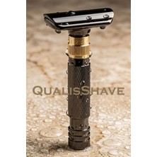 Qualis Q19 Ayarlanabilir Full Metal Manuel Tıraş Makinesi + 5 Adet Platinum Yaprak Jilet