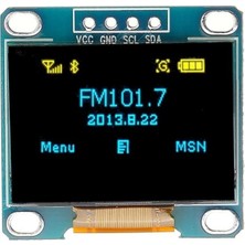 Oled 128 x 64 OLED Ekran LCD 0.96 I2C Arduino Raspberry Pı Sarı Mavi