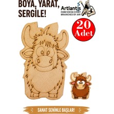 Artlantis Ahşap Boyama Hayvanlar 20 Adet 10X15 Set2 Hayvan Boyama Figürü Etkinlik Çocuk Gelişim Motor Beceri Anasınıfı Kreş
