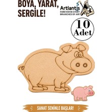 Artlantis Ahşap Boyama Hayvanlar 10 Adet 10X15 Set3 Hayvan Boyama Figürü Etkinlik Çocuk Gelişim Motor Beceri Anasınıfı Kreş
