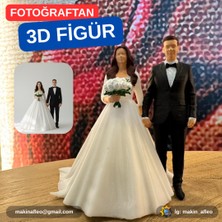 Makinafleo Kişiye Özel 3D Düğün Figürü (25CM)