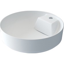 İdevit Slım Daire Tezgahüstü Lavabo 48X48 Beyaz