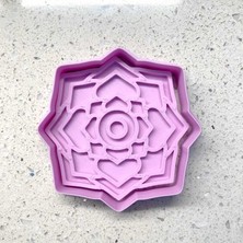 Craftelle Geometrik Mandala Desenli Çok Amaçlı Kalıp: Seramik, Polimer Kil, Oyun Hamuru ve Kurabiye Kesici