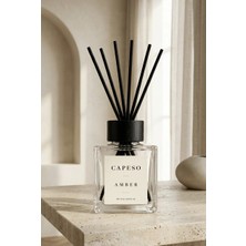 Capeso Amber 120 ml Çubuklu Oda Kokusu - Kalıcı & Dekoratif Reed Diffuser
